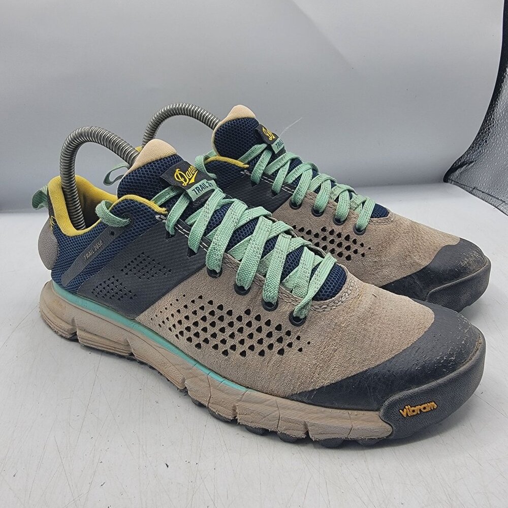 Danner Trail 2650 Womens Size 8 Gray Blue Hiking Shoes Trails Outdoors Vibram